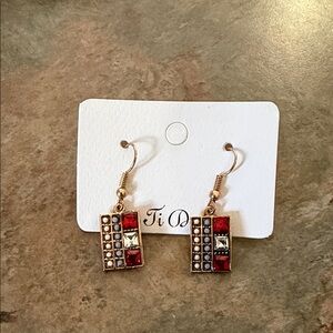 Red and Gold Earrings NWOT